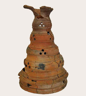 Cylindrical pottery stand