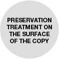 Preservation treatment on the surface of the copy Image