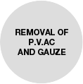 Removal of P.V.Ac and gauze Image