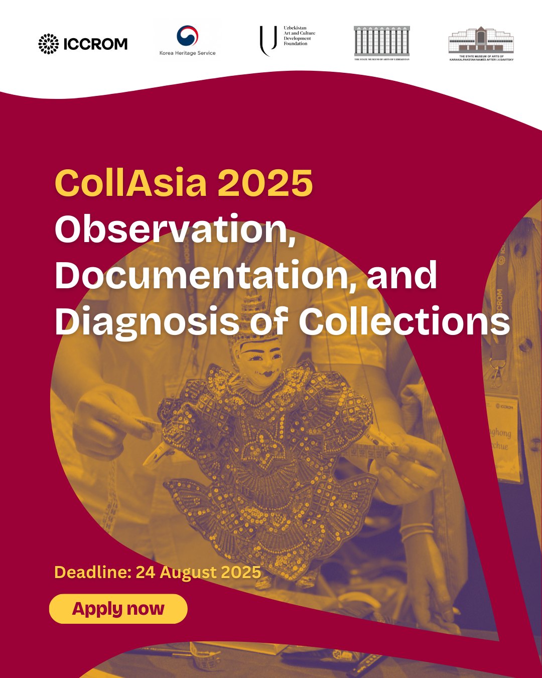 Call for Applications: CollAsia 2025 – Observation, Documentation & Diagnosis of Collections
