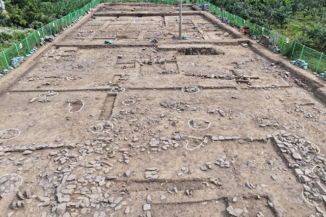 충주 의림사지(추정지) 발굴조사 3호 건물지 전경