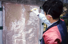 F.R.P, resin treatment